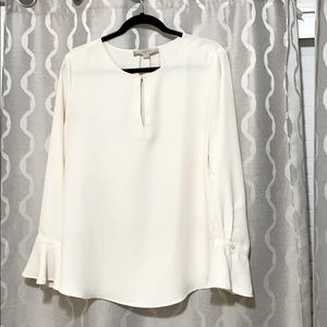 LOFT cream blouse size medium